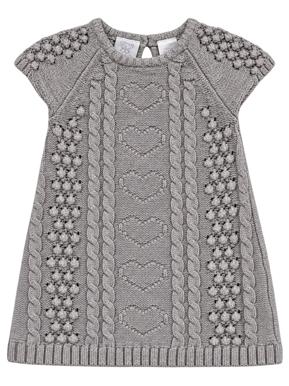 Koala Baby Grey Cable Knit Sweater Dress 12M